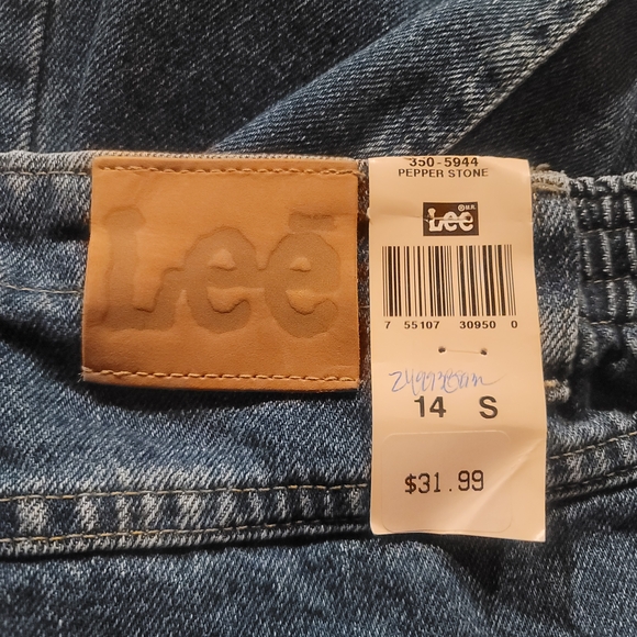 Lee Short Side Elastic Women's Blue Ankle Jeans Size 14x29 NWT - Picture 3 of 3